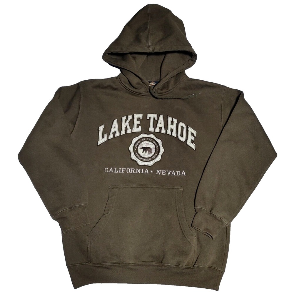 VTG PRAIRIE MOUNTAIN Men Small‎ LAKE TAHOE CALIFORNIA NEVADA Embroidered Hoodie